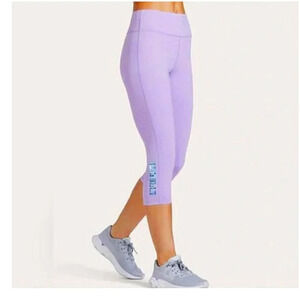 NWT Peloton Women's Purple High Rise Elastic Waist Capri Legging Size large